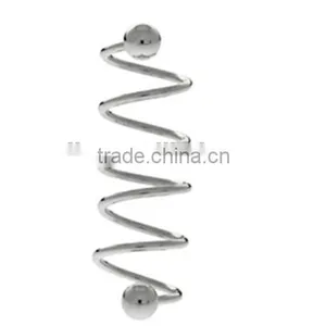 Surgical Steel Ear Spiral Barbell Twister Piercing Jewelry thumbnail-1