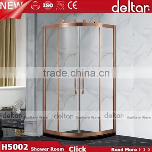 China Suppliers Shower Cabin Shower Room Prefabricated Cheap Small Round Circular Curved Glass Shower Enclosure thumbnail-1