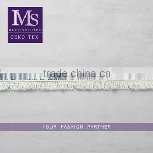 Newest Design Polyester 2 cm Width Ethnic Woven Webbing With Fringe thumbnail-1