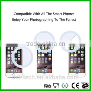 Fashion LED Selfie Ring Light 3-Level Brightness LED Clip On for Iphone,Blackberry, Samsung Galaxy thumbnail-5