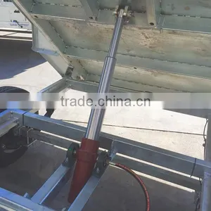 10x5 Hot Dipped Galvanized Tandem Hydraulic Tipping Trailer With Cage Used Farm thumbnail-3