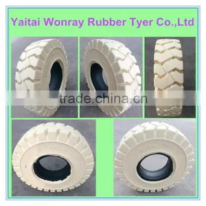 Cascade Forklift Attachment 28x12.5-15 White Solid Tyre thumbnail-1