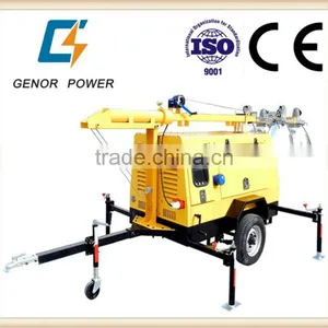 6kva to 20kva Trailer Mounted Generator With Lighting Tower thumbnail-1