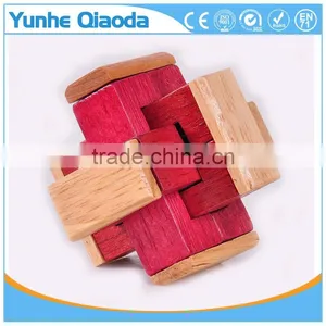 Classic IQ Mind Test Wooden Brain Teaser Puzzles Kongming Locks for Adults and Kids thumbnail-6