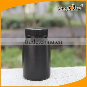 4oz Black HDPE Plastic Pill Bottle With Child Resistant Cap thumbnail-2