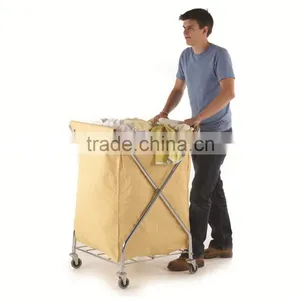 Commercial Rolling Laundry Hamper With Removable Bag thumbnail-1