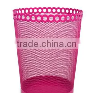 Metal Mesh Trash Can/metal Paper Basket/decorative Metal Trash Cans thumbnail-1