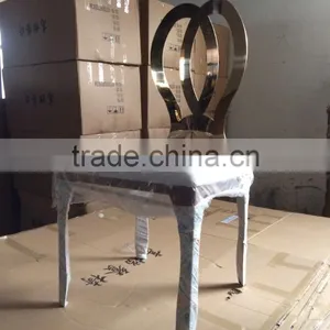 Modern Leather Chair Stainless Steel Dining Chair Furniture thumbnail-1