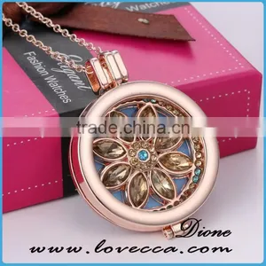 Best Selling Products 35mm Aromatherapy Lockets Essential Oil Diffuser Diamond Necklace thumbnail-5