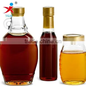 Honey Bottle Craft Glass Hearts Bottle of 300 Ml, Heart-shaped Bottle thumbnail-1