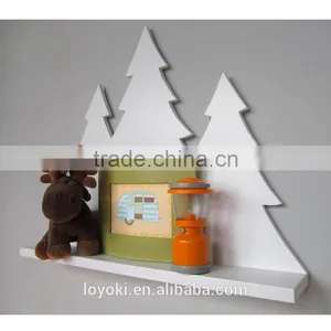 Woodland Tree Wall Shelf Medium White Kids Room Wall Decor Kids Shelf thumbnail-2
