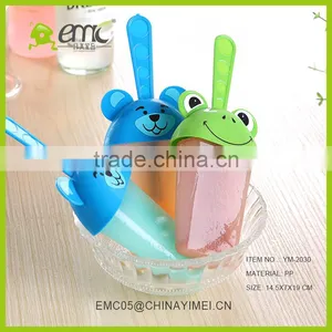 4 Set Diy Cartoon Style Plastic Ice Cream Mold and Juice Mould With Print Logo thumbnail-1