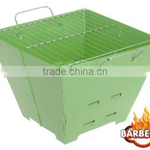 Portable Charcoal BBQ Grill BBQ Bukcet Set_Garden Camping Grill thumbnail-1
