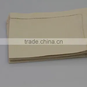 100% Cotton Plain Hemstitched Table Napkins, Set of 6 thumbnail-3