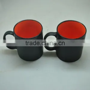 Two-tone Ceramic Matte Finish Black Coffee Mug thumbnail-1