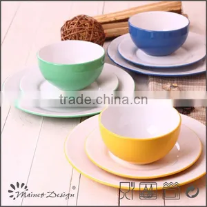 18pcs Two-tone Color Ceramic Dinner Set thumbnail-2