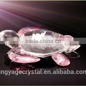 Pink Crystal Turtle Model Gift/crystal Wedding Anniversary Gift/laser Engraved Crystal Gift thumbnail-2
