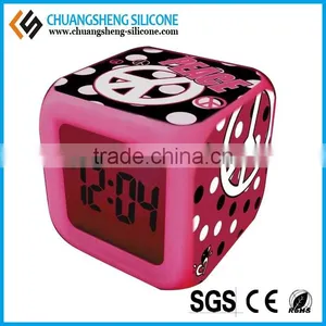 Candy Color Lovely Shape Alarm Clock, Square Shaped Clock, Cube Alarm Clock thumbnail-6