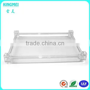 Kingmei OEM Thickened Rectangle Tabletop Acrylic Towel Tray thumbnail-2