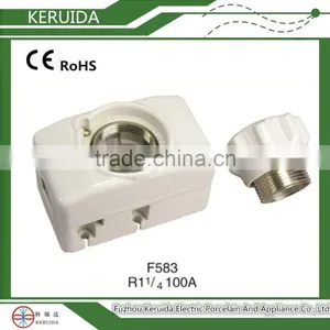 Screw Type Ceramic Fuse Base/ Porcelain Fuse/fuse Holder Box/fuse Unit thumbnail-1