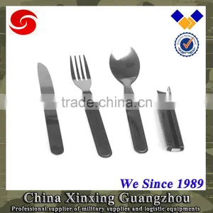 Military Army School Spoons Forks Knives Cutlery Set in 304 201 420 Stainless Steel thumbnail-1