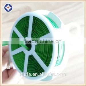 30m Green Plastic Twist Tie Roll With Cutter for Gardening thumbnail-1