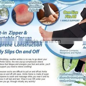 New Ankle Brace Zip Up Compression Support One Size Fits All thumbnail-1