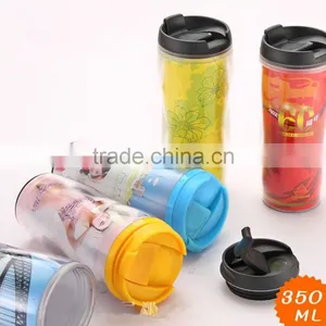 2015 Hot Sale Colourful Plastic and Stainless Steel Coffee Cup thumbnail-1