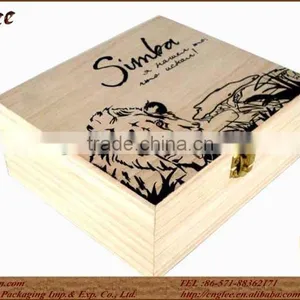 Pine Wood Fancy Tea Storage Box thumbnail-1
