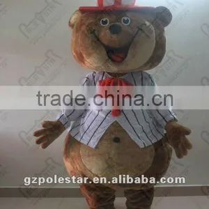 NO.2460 Fluffy Quality Teddy Bear Mascot Costumes thumbnail-1