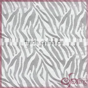 White Zebra Design Shining Soft Elastic Tricot Lace, Fashion Swiss Lace Fabric thumbnail-3