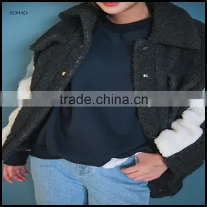 Quality Fashion Style New Winter Women Coat Clothes Whole Skin Rabbit Fur Apparel Lamb Fur Collar Coat Jackets thumbnail-5