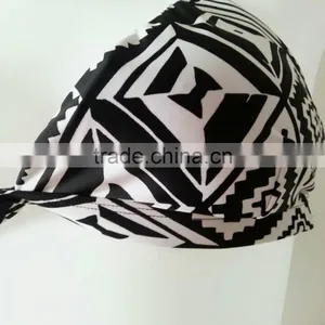 Fahion Hi-quality Sex Black&white Print Swim Bra&bottom thumbnail-3