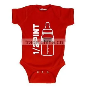 Screenprinted Infant Girls Rompers,custom Cotton Baby Rompers Wholesale thumbnail-6