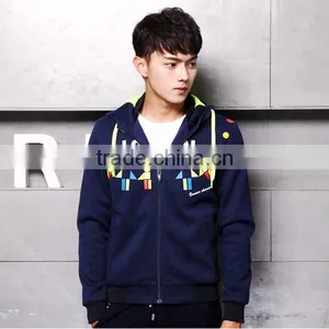 2015 Fashion Men's Long Sleeve Cardigan Hoodies Coat of Cultivate One's Morality thumbnail-4