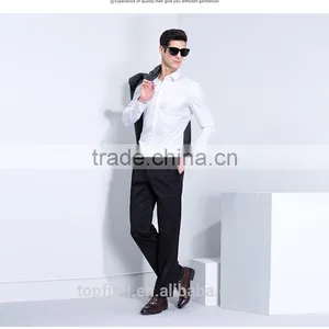 Classic Italian Bamboo Solid Color Business Formal Men's Shirt With Good Offer thumbnail-2