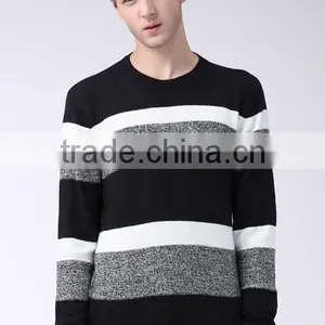 Popular Hot Sale Crew Neck Wool Stripe Sweater Pullover Men With Best Price thumbnail-4