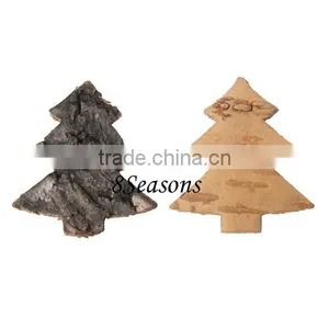 Natural Christmas Tree Birch Bark Ornaments Embellishments Findings thumbnail-1