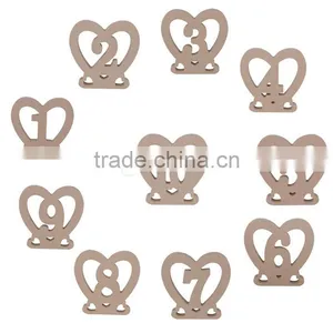 Wedding Supplies Hollow Wood Heart Figures Table Number Stand thumbnail-1
