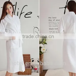 Weave Cotton Unisex Waffle BathRobes For Hotel thumbnail-3