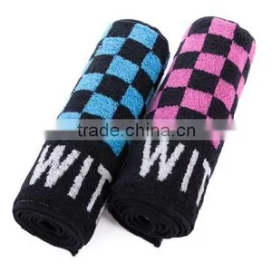 100 Cotton Yar-dyed Checked Striped Gym Towels thumbnail-1
