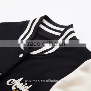 Women's Slim Fit Baseball Varsity Bomber Jacket Coat Outwear thumbnail-3