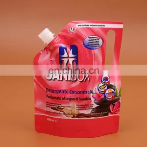 Professional Manufacturer Customized Waterproof Large Size Stand up Spout Pouch for Family Shampoo/bath Cream With Hang Hole thumbnail-1