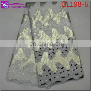 High Quality African Organza Lace Fabrics GL198 thumbnail-1