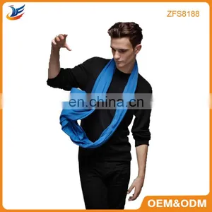2018 Loop Scarf Jersey Knitted Fabric Plain Scarf thumbnail-1