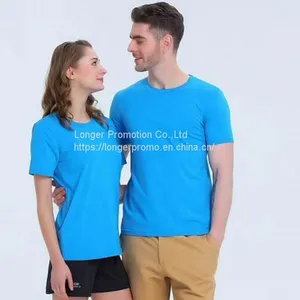 Round Neck Cotton T Shirt Customized Logo Printed thumbnail-2