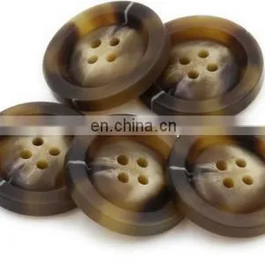2cm White Plastic Buttons Black 4 Holes Resin thumbnail-2