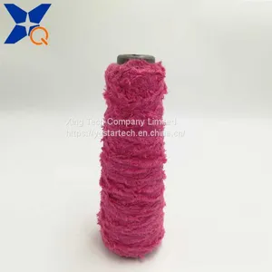 Nm13 Rose Red Microfiber Half Fancy Yarns Could Not Pass Needle Detector Conductive Touchsreen Yarns for Gloves-XT11018 thumbnail-1