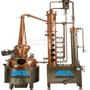 Red Copper Alcohol Reflux Distillation Equipment Flask Column Distiller thumbnail-4