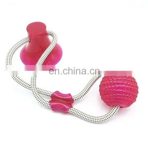 Interactive Chewing Biting Dog Toy Suction Cup Pet Molar Bite Ball Chew Toy thumbnail-6